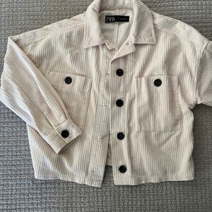 Zara cropped corduroy jacket